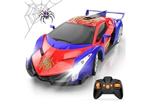 FUIOCOCP Voiture Télécommandée Spider Jouet Enfant, 2.4Ghz Radiocommandée 1/18 Voiture de Course Rechargeable Voiture Téléguidée RC Drift Car Jeux Extérieur Intérieur Cadeau Garcon Fille 3 4 5 6 7 8 9+ Ans
