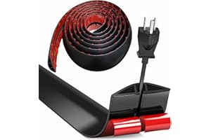 HENGRONGSHEN Elastyczny mały kanał kablowy, podłoga, kanał kablowy, 5 m x 3 cm, osłona kabla do podłóg, kanał kablowy, płaska ochrona kabla do biur, mieszkań, magazynów, hoteli itd. (czarny)