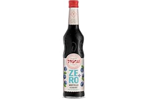 Toschi Zero+ Sciroppo Senza Zuccheri al gusto di Mirtillo in Bottiglia di vetro da 560 ml.