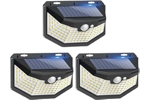 OKOUSE Focos LED Exterior Solares con Sensor de Movimiento IP67 Impermeable Luz Solar Exterior Jardin, Lampara Solar Exterior con Múltiples Superficies Iluminadas Para Exteriores Jardin, Garaje