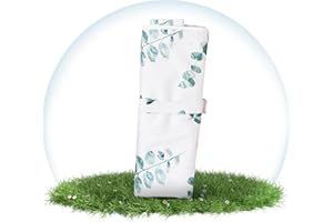 Hinzling Changing Mat for On the Go - Eucalypthus - Washable, Non-Toxic, Sustainable and Modern Mat - Must-Have Baby Travel Accessories