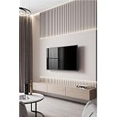 Bien Home Exclusive 2692 لوحة من الخشب الأبيض على الحائط منقوشة بورق حائط ممتاز 5.30 م&sup2;