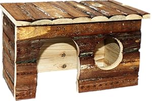 Pet Ting Natural Living Jerrik Log House 28 x 16 x 18cm Hamster Rat Guinea Pig