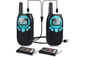 SOCOTRAN Walkie Talkie Rechargeable Long Range Two Way Radio PMR446 Walky Talky License-Free Walkie Talkies Best Gift for Boys & Girls Hiking Skiing 0.5W 8CH VOX PTT with Li-ion Battery & Privacy Code