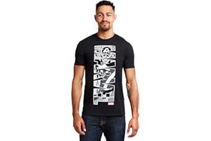 Marvel Press Men's Captain America Vertical T - Shirt (Pack of 1)