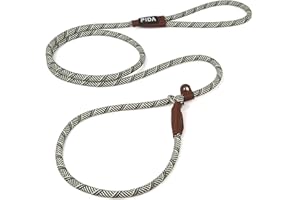 Fida Smycz dla psa, 1,8 m, jeden rozmiar, pasuje do wszystkich, wsuwana smycz, łatwa do założenia, nie wymaga obroży ani uprzęży. Trwała i odporna na warunki atmosferyczne lina wspinaczkowa z