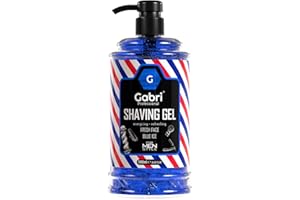 G GABRI Gabri Professional Blue Ice Transparent Shaving Gel 1000 ml - Experiencia De Afeitado Suave e Hidratante - Fresh Active Easy, Refreshing