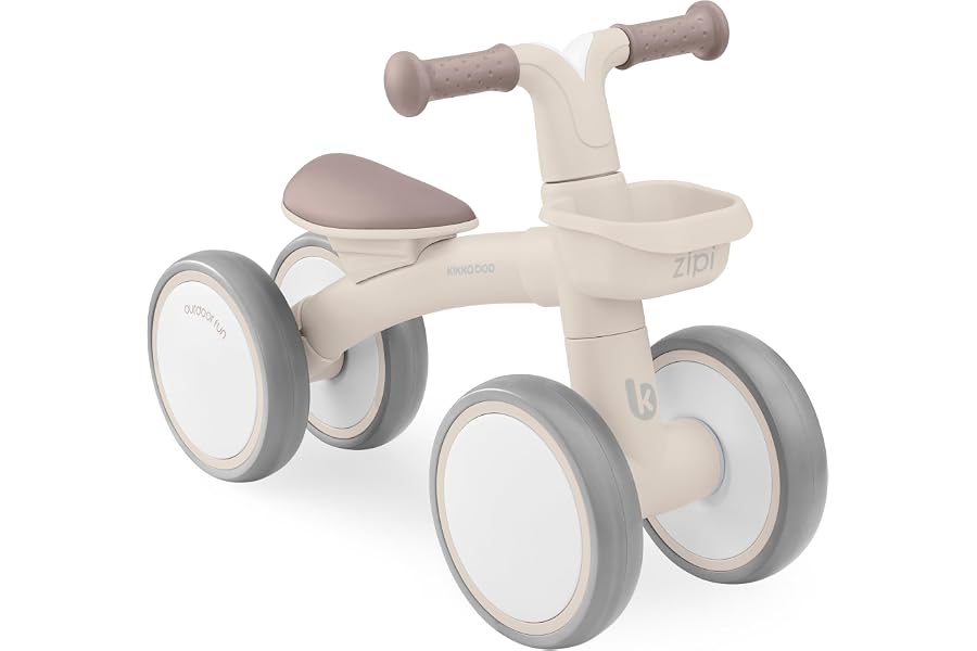 KikkaBoo Bicicleta Sin Pedales ZIPI, Correpasillos Bebé de 1 a 3 Años, Bicicleta Equilibrio, Bici Bebé con Canasta, Ajustable