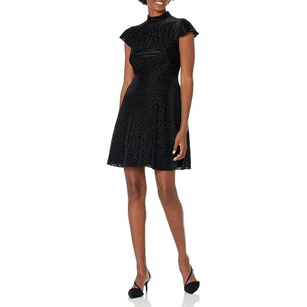 DKNY Women's Knot Sleeve Fit and Flare Dress, Black, 8 : Buy Online at Best  Price in KSA - Souq is now Amazon.sa: Fashion