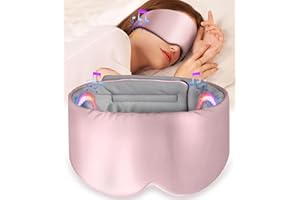 LC-dolida Bluetooth Sleep Mask with Headphones, 6A Ice Silk Bluetooth Sleeping Mask 200% Blackout Eye mask with Bluetooth Headphones for Travel/Nap/Yoga/Meditation/Relaxation