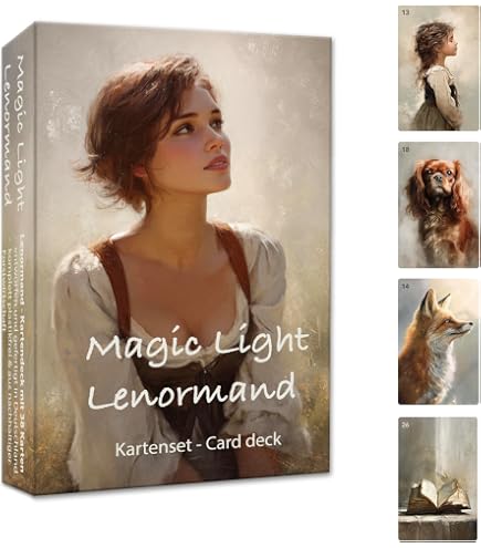 Golden Magic Lenormand – 36 Orakelkarten Mit Goldprägung, Matt Laminiert, In Edler Magnetbox – Für Kartenleger & Sammler