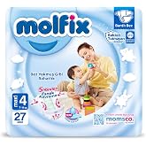 Molfix Diaper 3D Maxi Size 4 Twin 27 Pieces, Multicolor