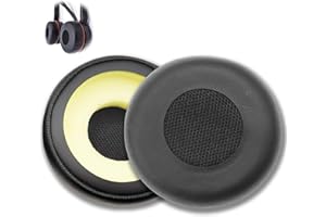 MDLSDE Cuscinetti Auricolari di Ricambio per Jabra Evolve 75+ 65+ 40 30II 20se 20, Cuscinetti Compatibili con Jabra Evolve con Morbida Pelle Proteica Schiuma Memoria Migliore Esperienza Sonora Nero