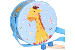 EMBHLITFE Kindertrommel aus Holzspielzeug,Kleinkinder Schlagzeugset,Schlaginstrument Spielzeug Kinder Schlagzeug aus Holz Musikspielzeug für Kinder ab 3 Jahren Jungen Mädchen Geburtstagsgeschenke