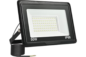 toobettp Foco LED Exterior,Proyector LED 50W, 5000LM Focos LED Exterior 3500K Blanco Cálido Impermeable IP66 Proyectores LED Exteriores, para Garaje,Jardín,Patio,Parque