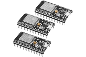 XTVTX ESP32 ESP32 Wroom 3 Stück ESP32-WROOM-32D Entwicklungsboard MicroUSB-Schnittstelle 2.4GHz Dual-Mode WiFi + Bluetooth Dual Cores Microcontroller für Arduino（38PIN）