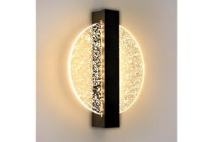 Comely Applique Murale LED 12W, Lampe Murale Intérieure Moderne, Applique Murale LED Acrylique Ronde pour Salon, Chambre, Escalier, Couloir, Bianco Caldo 3000K