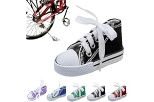 Caduola Personalized Moto Foot Support,Small Shoe Motorbike Side Stand Kickstand Extension Pad,1 x Motorcycle Stand Cute Mini Canvas Shoes Side Stand Motorcycle Accessories (Black)