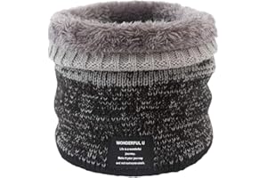 MoreChioce dzianinowy ciepły szalik, termiczny zimowy ciepły szalik przeciwwiatrowy z polarem wewnątrz ciepły szalik z dzianiny na szyję kobiety mężczyźni do jazdy na nartach motocyklu kolarstwa wędrówek