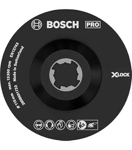 Bosch 1x PRO Backing Pad voor kleine haakse slijpers, X-Lock, clip ( mm, Professional Accessoires Kleine haakse slijper