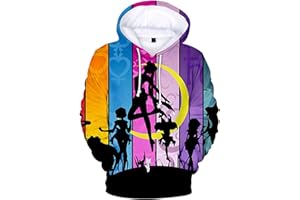 CHAROUS Anime Sailor Moon Cosplay Hoodies,New 3D Printing Sweatshirt Used for Festival Cosplay or Gift
