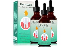 BAOPINLADY Dentizen Gum Regrowth Drops,3pcs Dentizen Gum Therapy Gel,Natural Gum Restore Plus Liquid Drops Mouthwash,Gum Repair Toothpaste,Gum Regrowth for Receding Gums Teeth Whitening