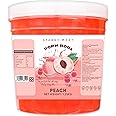 POP'N BOBA Peach Popping Boba for Bubble Tea (1.25kg), Bursting Pearls Bubble, for Shakes, Dessert Topping, Smoothie and Cocktails
