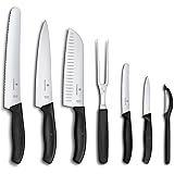 Victorinox, set da cucina Swiss Classic da 7 pezzi, con coltelli da cucina, in confezione regalo, nero