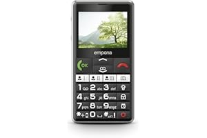 emporiaPURE-LTE, Seniorenhandy 4G, Tastenhandy ohne Vertrag, Mobiltelefon mit Notruftaste, Schwarz