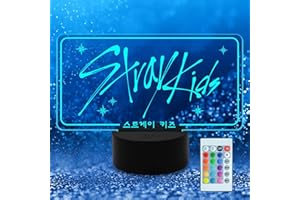 SOSAYI Stray Luce Notturna, luci LED Stray, Lampada con Telecomando Intelligente a 16 Colori SKZ, regali di Natale Kpop per Stay