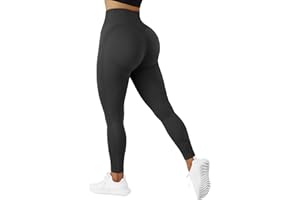 RXRXCOCO High Waist Sport Leggings Damen Lang Blickdicht Push Up Sporthose Scrunch booty Gym Laufhose