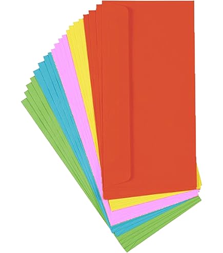 25 Buste Colorate Gustav Neuser - DIN Lungo 110x220 Mm, Miscela Colorata, Con E Senza Fodera, Incollaggio A Umido - Foto 9