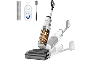 ‎TINECO Tineco Floor One Stretch S6 Nass Trockensauger, 180°-Flachdesign Saugwischer 13cm Liegehöhe, 70°C 5min FlashDry Selbstreinigung, 3-Seitige Kantenreinigung 40min Laufzeit Reinigung unter tiefen Möbeln