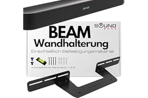 Sound bass Soundbar-Halterung für Sonos Beam, Kompatibel mit Generation 1 & 2 Sonos Beam Soundbar, Inklusive sämtlichem Montagematerial, Halterungsbügel, Schwarz