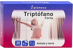 PLAMECA - Triptófano Forte, con Vitamina B9, Vitamina B2, y Magnesio, Disminuye Cansancio y Fatiga - Triptófano 300mg - Para 30 días