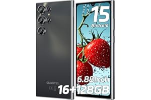 OUKITEL C61 Telephone Portable Pas Cher Android 15-16(4+12) Go +128Go/TF 1To Smartphone Pas Cher, 6,88" HD+ 90Hz, 5150mAh Téléphone, 13MP+5MP, Smartphone Débloqué 4G Dual SIM/GPS/Fingerprint/Face ID