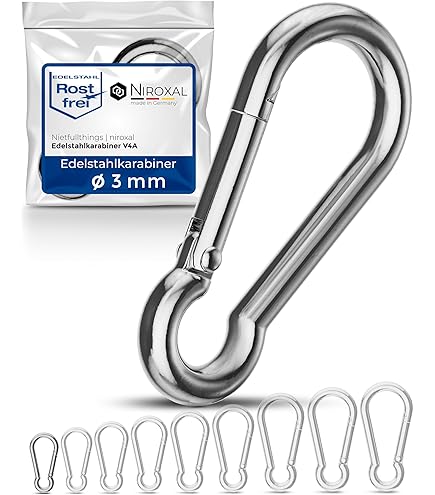 MiOYOOW Set 3 Fibbie Tattiche In Nylon Con Moschettone - Multiuso Per Chiavi, Borraccia, Zaino - 20x1,6 Cm - 4