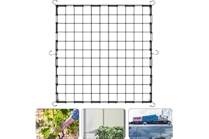 Mino Plus rete di supporto per piante da tenda,Rete Scrog,rete elastica a traliccio per tenda da coltivazione,60/90/120/150CM,rete elastica a traliccio con ganci (150x150cm)