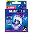 Alpine SleepDeep Ear Plugs for Sleeping - New Oval Shape - Built-in Noise Cancelling Gel - Comfort and Max Attenuation with Soft Filters (Size M/L)