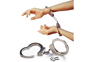 Bella Dox Adult Policeman Fancy Dress Costume Accessory - Police Metal Handcuffs with Keys for Cop & Robbers Theme Party Book Week Cosplay Dress Up