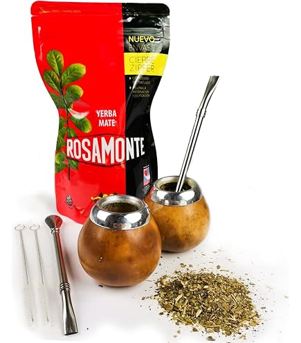 Kit Maté Complet - Calebasse Isotherme 350ml + Bombilla En Inox + Brosse De Nettoyage - Pour Yerba Maté Ou Thé - 11