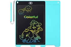 Mardiko LCD Writing Tablet 12 Inch Colorful Drawing Tablet Kids Doodle Scribbler Pad Graphics Boards Lock-Key Erasable Drawing Pad Writing Board for Kids Boys Girls Adults (Blue)