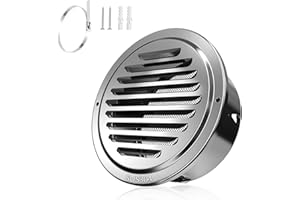 ZYETGH Kratka wentylacyjna 110 mm, stal nierdzewna 304, kratka wentylacyjna, pogrubiona kratka wentylacyjna z ochroną przed owadami, okrągła kratka chroniąca przed warunkami atmosferycznymi, do garażu