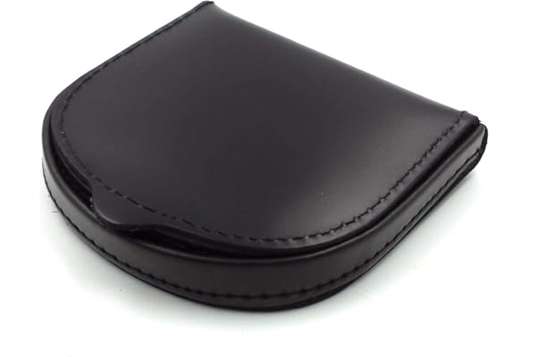 franartPiel - Taconera, monedero de tacón clásico hecho a mano en Piel Ubrique - Pequeña cartera de cuero auténtico para llevar tus monedas (Negro)