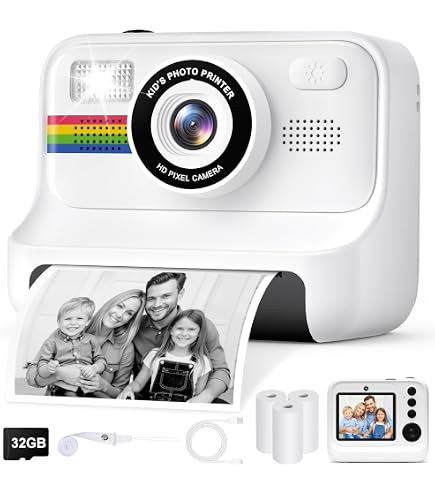 Appareil Photo Instantané Pour Enfant – 48 MP, Vidéo 1080p, Impression Thermique, écran 2″, Zoom 8x, Cartouche Impression Incluse, Batterie 1200 MAh Filtres Et Cadres Appareil Photo Instantané Pour Enfant – 48 MP, Vidéo 1080p, Impression Thermique, écran 2″, Zoom 8x, Cartouche Impression Incluse, Batterie 1200 MAh Filtres Et Cadres