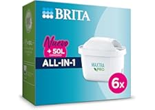BRITA Cartucho de filtro de agua MAXTRA PRO All-in-1 pack 6 NUEVO - Recambio original BRITA que reduce las impurezas, el clor