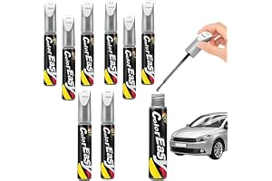Vinest 8 stycken bilfärgpennor silver metallic, 12 ml färgpenna bil glänsande, billackpenna med 2 nanognistrande trasor, bill