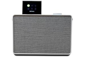 Pure Evoke Play Système de Musique Polyvalent pour l'intérieur et l'extérieur (Radio Dab+/FM, Radio Internet, podcasts, Spotify Connect, Bluetooth avec Un Son stéréo Riche de 40W), Coton Blanc