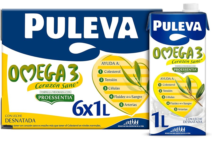 Puleva Omega 3 Original con Proessentia® brik 1L - Caja 6 litros