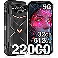 DOOGEE V MAX Pro Rugged Smartphone 5G, 32GB RAM+512GB ROM, 22000mAh 33W, Android 14 Rugged Waterproof Phone, 108MP+20MP Night Vision Camera, 6.58" FHD+ 120Hz, 5G Dual SIM Free Mobile Phone, WiFi 6/NFC